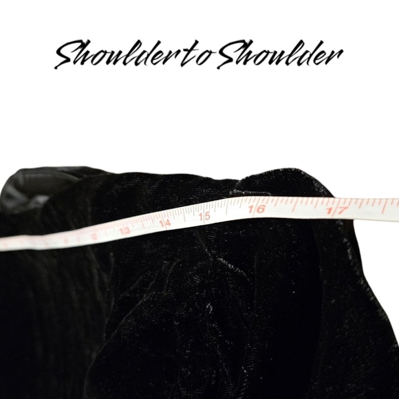 Vtg Y2K Charlotte Russe Whimsigoth Velvet Cropped Blazer Ruched Sleeves Sz L - Picture 15 of 15